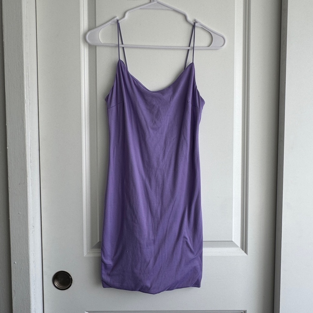 Charlotte Russe purple bodycon mini dress, size S